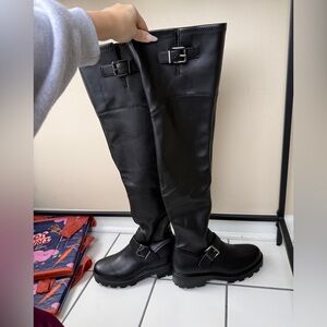 Marc Fisher Lug Sole over the knee Leather Boots